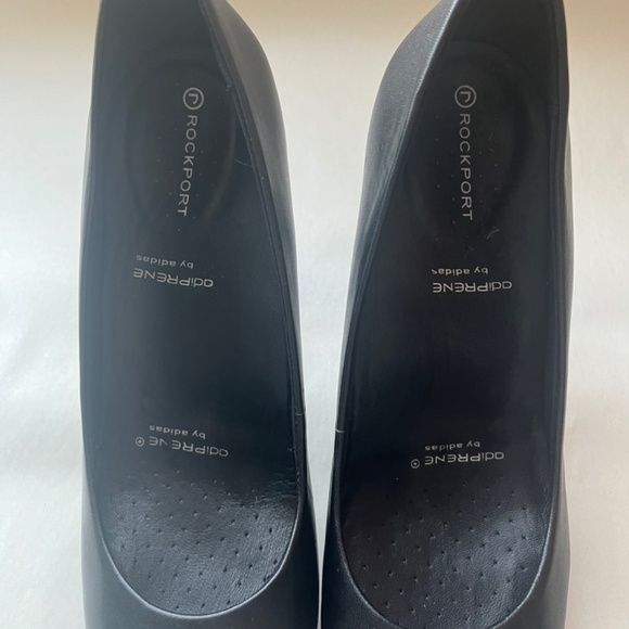 Rockport Adidas Adiprene Black Leather Janae Platform Stiletto Heels Pumps 7.5 - Picture 10 of 12